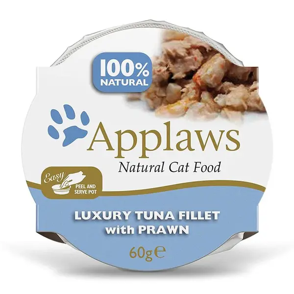 APPLAWS, File Ton și Creveți, bol hrană umedă pisici, (în supă), 60g 60g