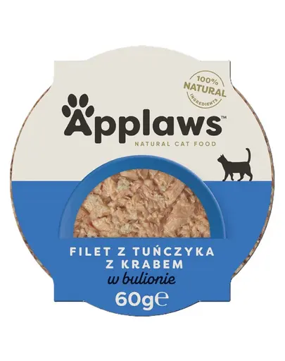 APPLAWS Hrană umedă pentru pisici cu ton și crab 60g