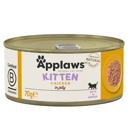 APPLAWS Junior, Pui, conservă hrană umedă pisici Junior, 70g 70g