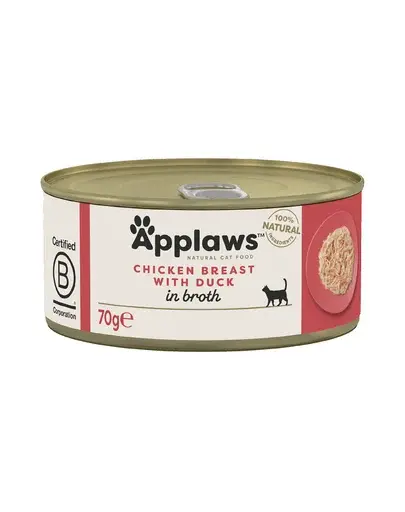 APPLAWS Mancare pisici, cu piept de pui si rata 70 g