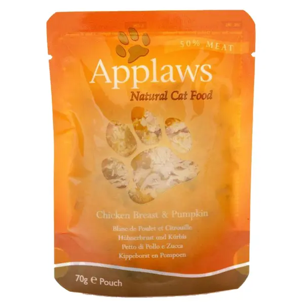 Applaws plic hrana umeda pisici Piept de Pui si Dovleac 12x70 g
