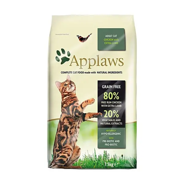 APPLAWS, Pui și Miel, hrană uscată pisici, 2kg 2kg