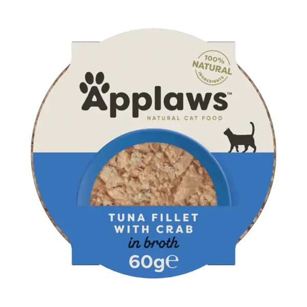 Applaws Succulent Tuna Fillet with Crab, 60 g
