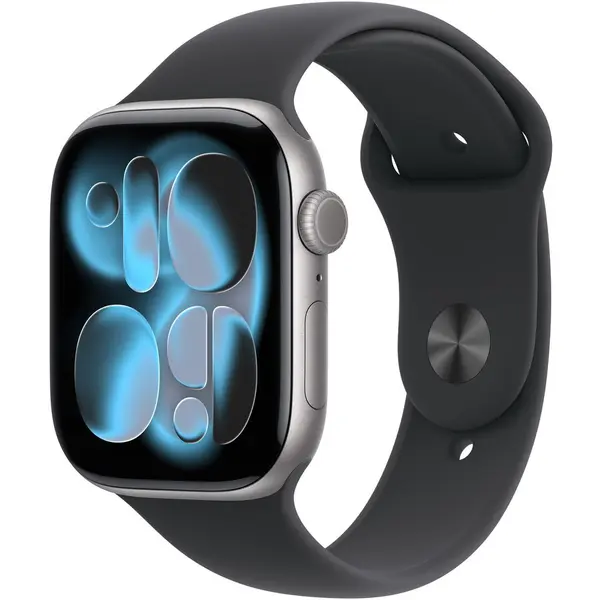 Apple Apple Watch 11 GPS + Cellular, Carcasa Space Grey Aluminium 46mm, Black Sport Band - S/M