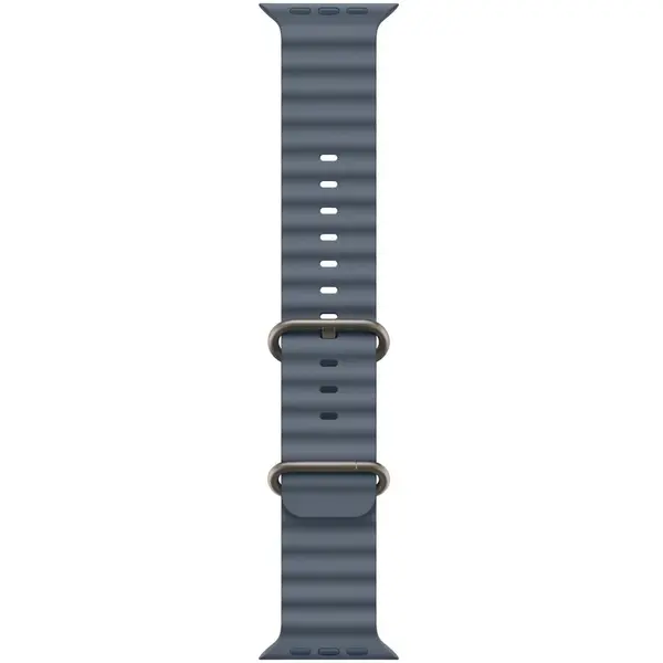 Apple Apple Watch 49mm Band: Anchor Blue Ocean Band Extension - Natural Titanium Finish