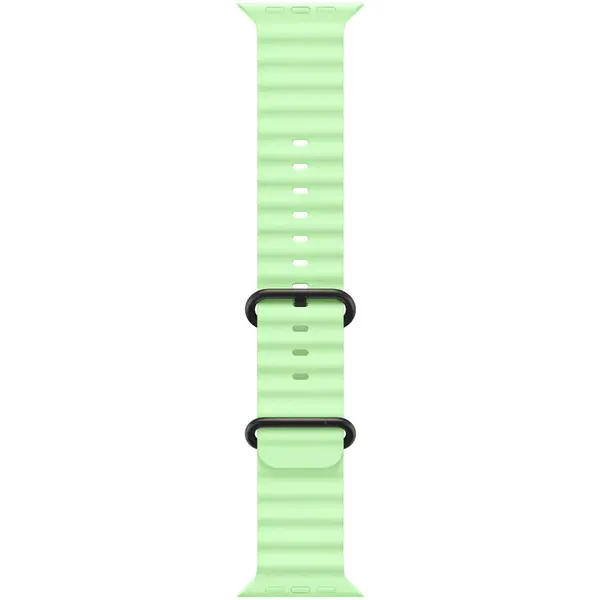 Apple Apple Watch 49mm Band: Neon Green Ocean Band - Black Titanium Finish