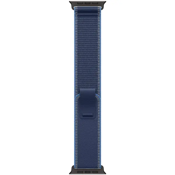 Apple Apple Watch 49mm Loop: Blue/Bright Blue Trail Loop - M/L - Black Titanium Finish