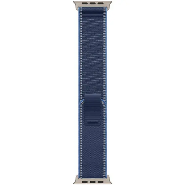 Apple Apple Watch 49mm Loop: Blue/Bright Blue Trail Loop - S/M - Natural Titanium Finish