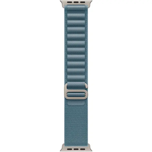 Apple Apple Watch 49mm Loop: Light Blue Alpine Loop - Small - Natural Titanium Finish