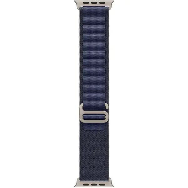 Apple Apple Watch 49mm Loop: Navy Alpine Loop - Large - Natural Titanium Finish