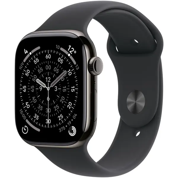 Apple Ceas inteligent Apple Watch Series 11, 64 GB, negru, S/M, rezistent la apa 50 m, GPS, Wi-Fi