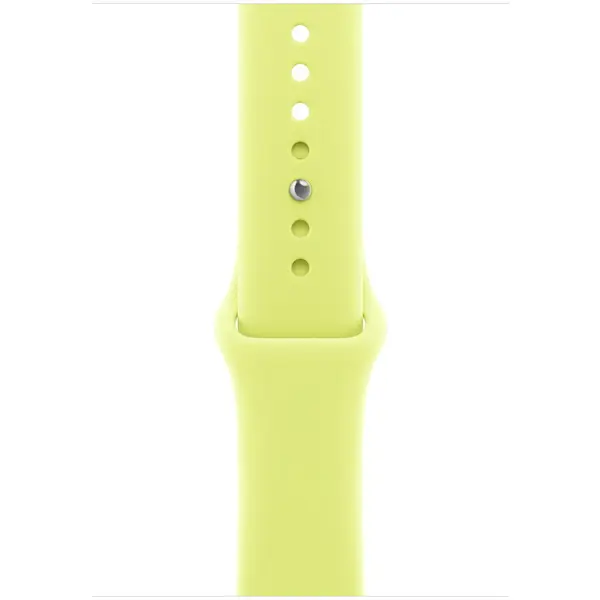 Apple Curea Smartwatch Apple MFGV4ZM/A, pentru Apple Watch 46 mm, Sport Band, Marime S/M, Galben neon