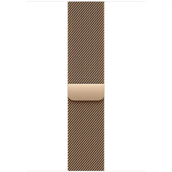 Apple Curea Smartwatch Apple MGJ44ZM/A, pentru Apple Watch 46 mm, Milanese Loop, marime S/M, Auriu