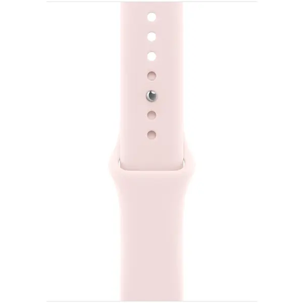 Apple Curea Smartwatch Apple MHYG4ZM/A, pentru Apple Watch 46 mm, Sport Band, Marime M/L, Roz pudrat