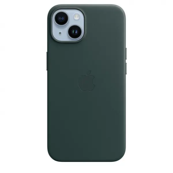 Apple Husa de protectie Apple Leather Case with MagSafe pentru iPhone 14, Forest Green