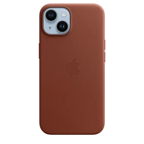Apple Husa de protectie Apple Leather Case with MagSafe pentru iPhone 14, Umber