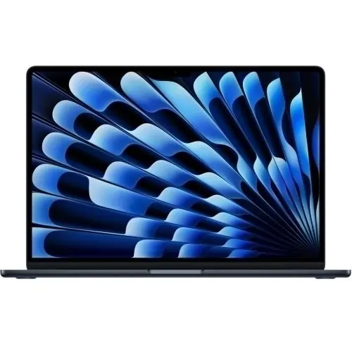 Apple Laptop Apple MacBook Air 15.3 cu procesor Apple M5, 10 nuclee CPU, 10 nuclee GPU, 16 nuclee Neural Engine, 32GB RAM, 512GB SSD, Negru, Tastatura US English
