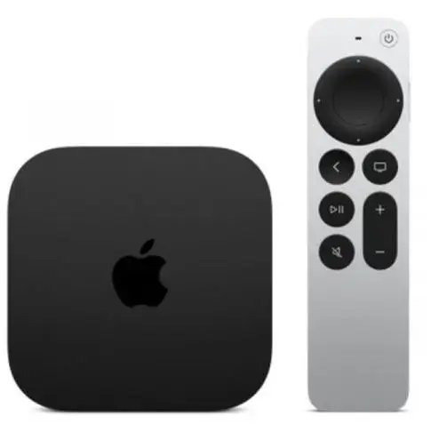 Apple TV 4K (2022), 128GB Flash, Bluetooth, Wi-Fi, LAN, Generatia 3 (Negru/Argintiu)