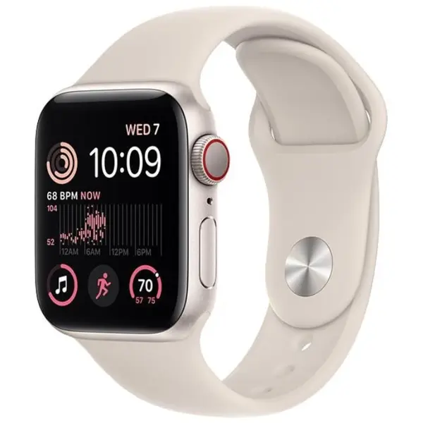 Apple Watch SE 2022, GPS + Cellular, Aluminium 44mm N/A Starlight Foarte bun