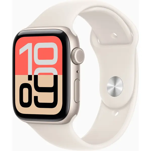 Apple Watch SE 3 GPS, Cellular, 44mm, Starlight Aluminium Case, Starlight Sport Band, M/L