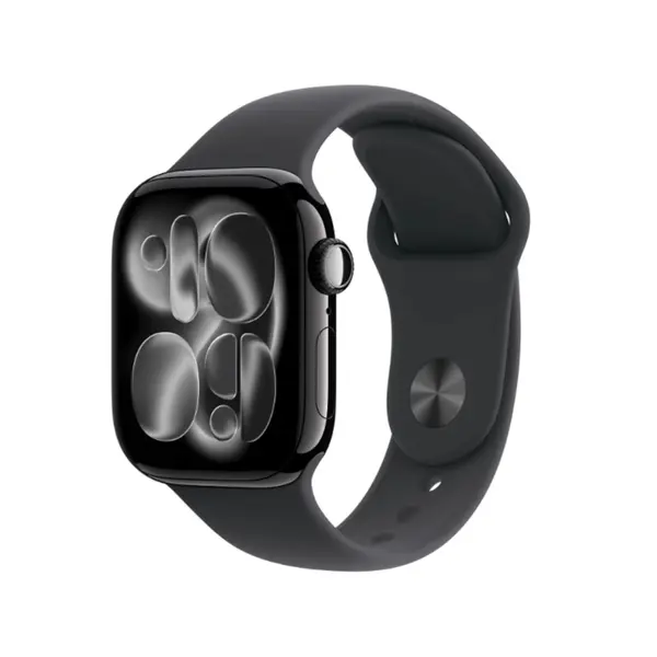 Apple Watch Series 11, GPS, 46mm, Jet Black Aluminium Case, Black Sport Band, S/M