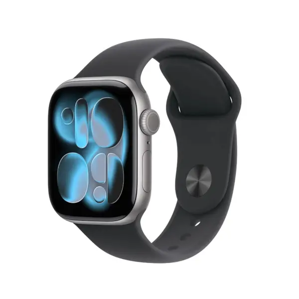 Apple Watch Series 11, GPS, 46mm, Space Grey Aluminium Case, Black Sport Band, S/M