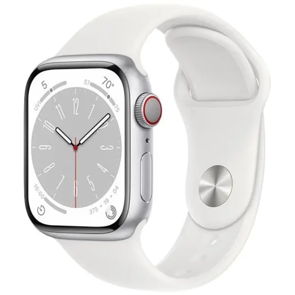 Apple Watch Series 8 2022, GPS + Cellular, Aluminium 41mm N/A Silver Bun