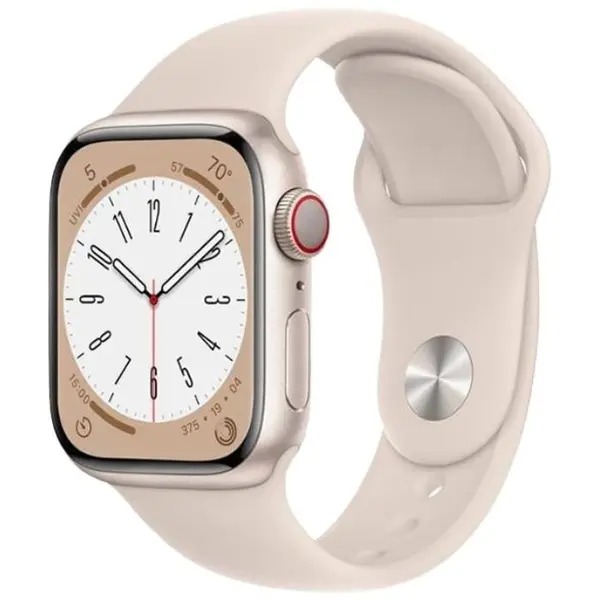 Apple Watch Series 8 2022, GPS + Cellular, Aluminium 45mm N/A Starlight Bun