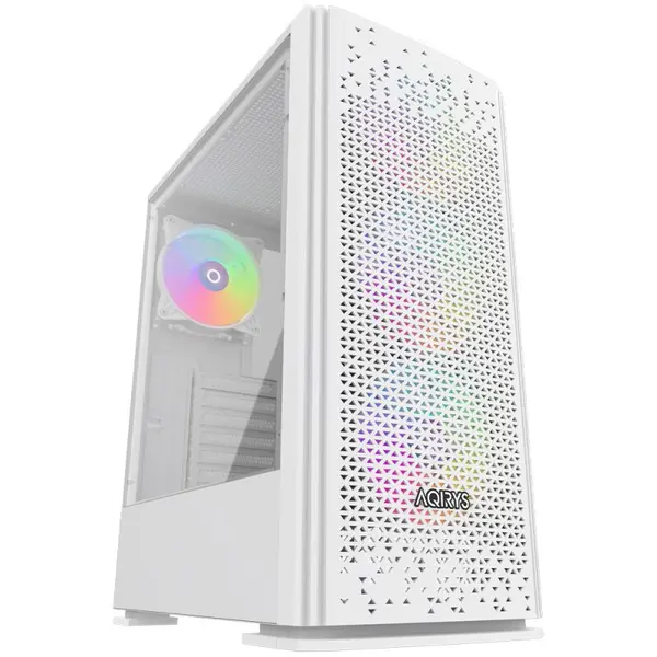 AQIRYS Carcasa Aqirys Gacrux RGB, Middle Tower, fara sursa, Alb