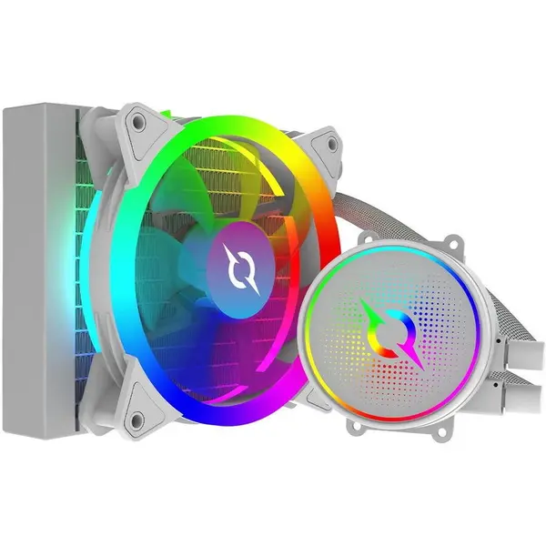 AQIRYS Cooler CPU AQIRYS Aquarius 120 AiO, 120mm, iluminare aRGB, Alb