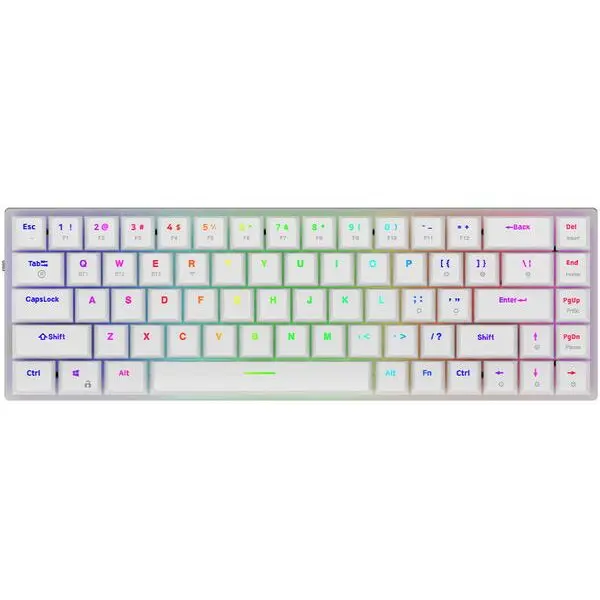 AQIRYS Tastatura AQIRYS Agena, Wireless 2.4 GHz, Bluetooth, USB, Alb