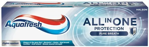 Aquafresh Pastă de dinţi All in One Pure Breath, 75 ml