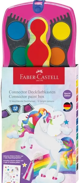 Aquarelle Faber-Castell Connector - Unicorn, 12 culori