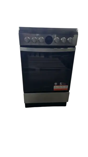 Aragaz cu plita ceramica Indesit IS5V5CCX/E, Clasa energetica A, Volum 59 l, 50 cm, 4 zone de gatit, 5 Functii, Timer (Inox)