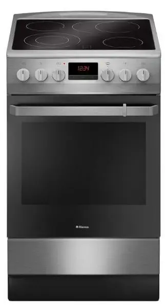 Aragaz Hansa FCCX580009, Electric, 4 zone de gatit, 65 l (Argintiu)