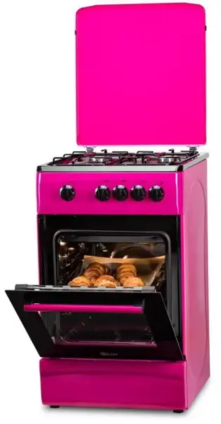 Aragaz LDK 5060 PURPLE RMV NG, Gaz, 4 Arzatoare, Siguranta (Roz)