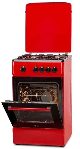 Aragaz LDK 5060 Red RMV NG, Gaz, 4 Arzatoare, 46 L, 50 cm (Rosu)