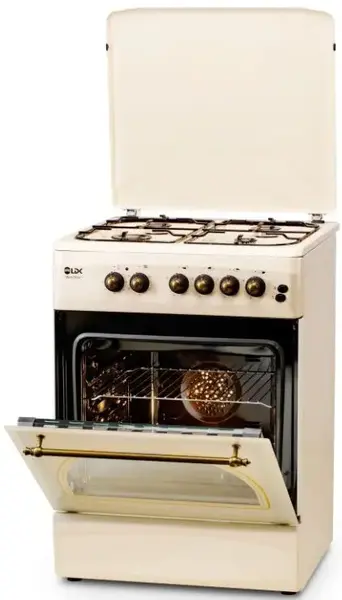 Aragaz LDK 6060 ECAI NG, Gaz, 4 Arzatoare, 60 cm (Bej)