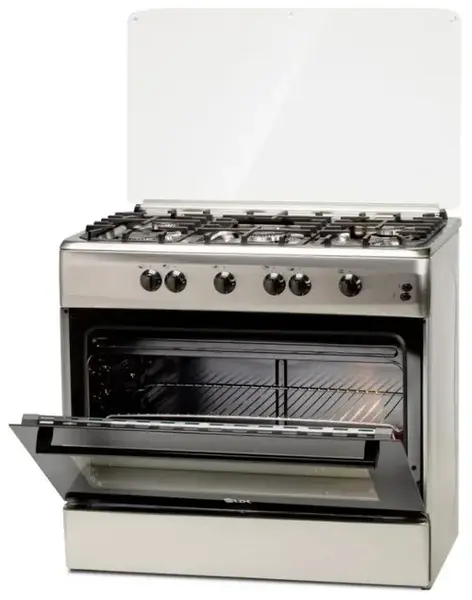Aragaz LDK 6090 GRAI IX RMV LPG, Gaz, 5 Arzatoare, Siguranta, Aprindere electrica (Inox)