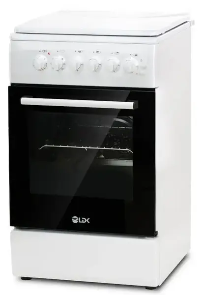 Aragaz mixt LDK 5060 ECAI WH RMV NG, 4 Arzatoare, Siguranta, Cuptor electric, 46 L (Alb)