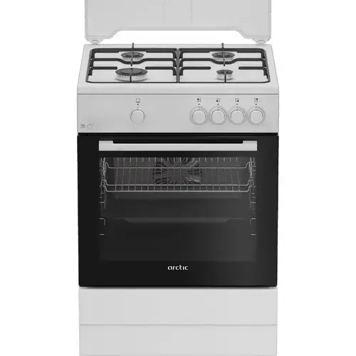 Aragaz pe gaz Arctic ABGM6600L, 4 arzatoare, Safety Plus (Alb)