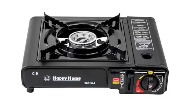 Aragaz Portabil Happy Home Pentru Camping Cu Aprindere Automata Si Alimentare La Butelie Spray