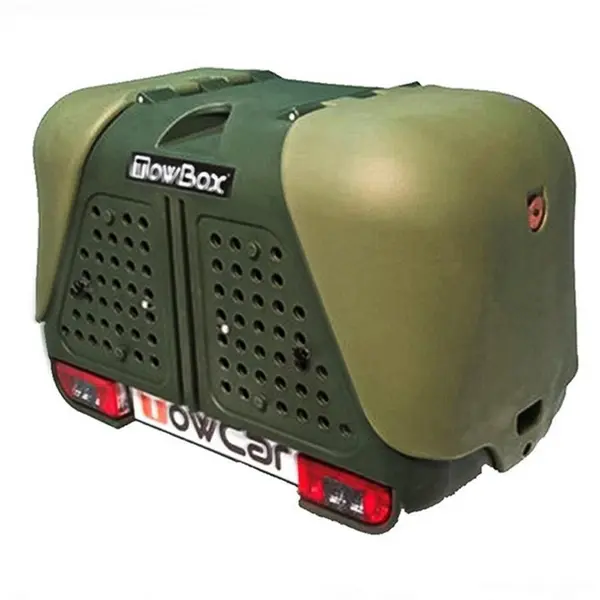 Aragon Cutie portbagaj pe carligul de remorcare Towbox V2 DOG Verde