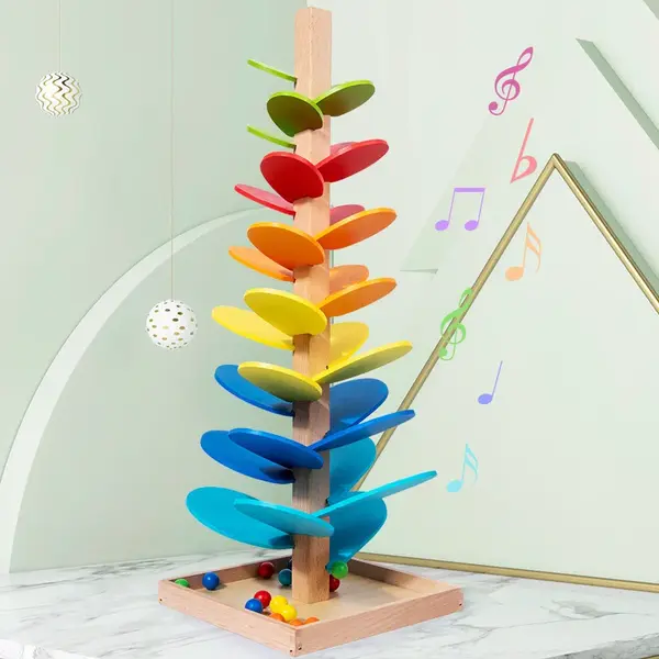 Arbore Montessori din Lemn Muzical - Copacul Rainbow