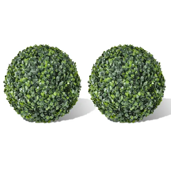 Arbusti ornamentali artificiali bila pe tulpina, 2 buc., 35 cm