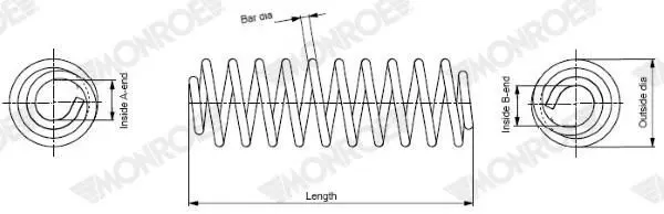 Arc spiral MONROE SPRINGS SE3548