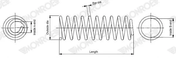 Arc spiral MONROE SPRINGS SP3829
