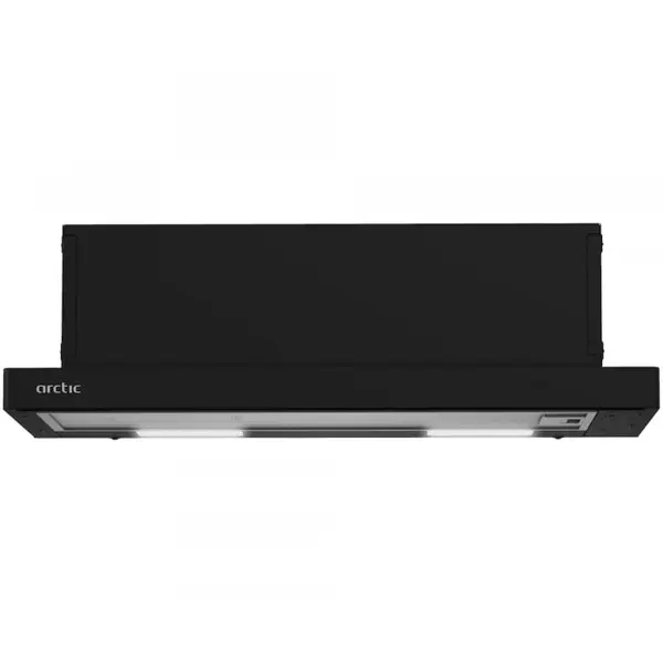 Arctic Hota incorporabila telescopica Arctic AHT6121B, Putere de absorbtie 260 mc/h, Control mecanic, Clasa D, 60 cm, Negru