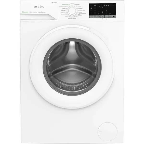 Arctic Masina de spalat rufe Arctic APLM2WFSU28211W, 8 Kg, 1200 RPM, Clasa A, Motor Silent Inverter, ExtraSteam, IronExpress, Recycled Tub, Fast/Intensive, Steam, WaterMode, Child Lock, Add-In, Alb