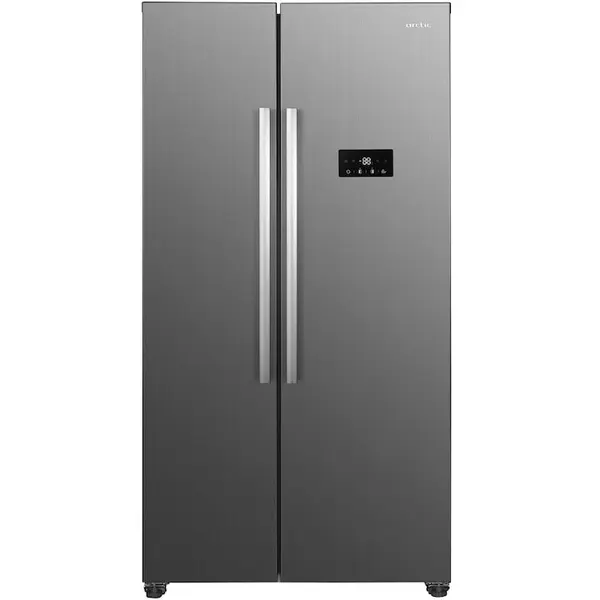 Arctic Side by side Arctic AS427E4NMT, 442 l, Full No Frost, Compresor Silent Inverter, Air Flow Dual Tech, Display cu touch control, Holiday Mode, Clasa E, H 177 cm, Inox
